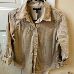 Banana Republic Tan Button-Up Shirt